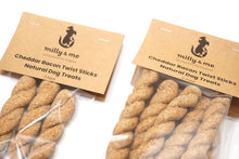 Load image into Gallery viewer, Cheddar Bacon Twist Sticks Natural Dog Treats