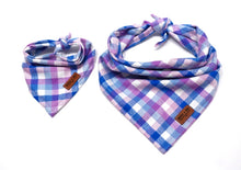 Load image into Gallery viewer, Lilac Flannel Plaid - Pet Bandana
