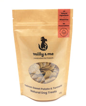 Load image into Gallery viewer, Salmon Sweet Potato & Turmeric Natural Dog Treats - WHEAT FREE