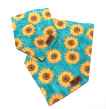 Load image into Gallery viewer, Country Sunflowers Blue - Pet Bandana

