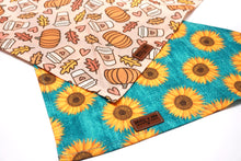 Load image into Gallery viewer, Country Sunflowers Blue - Pet Bandana
