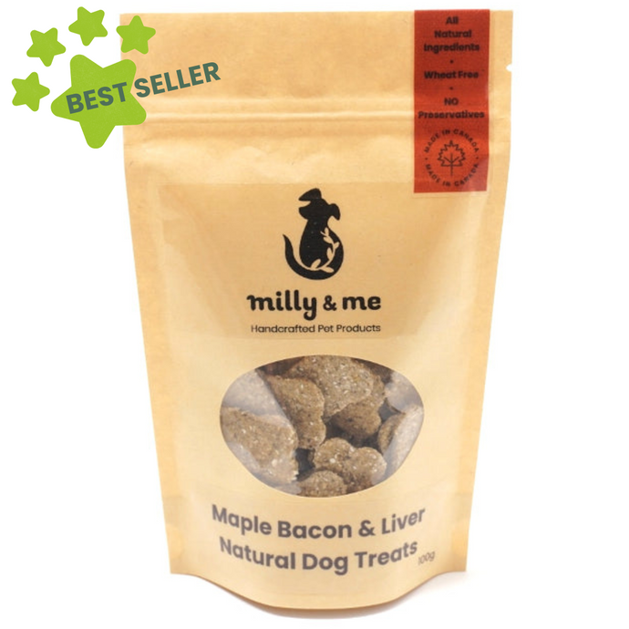 Maple Bacon & Liver Natural Dog Treats - WHEAT FREE