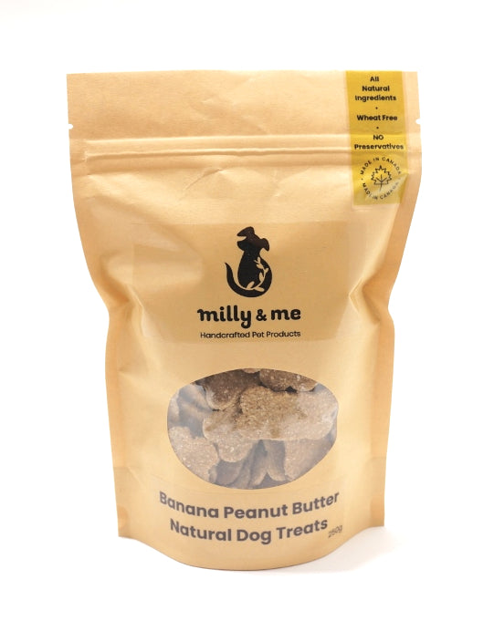 Banana Peanut Butter Natural Dog Treats WHEAT FREE – Milly Me