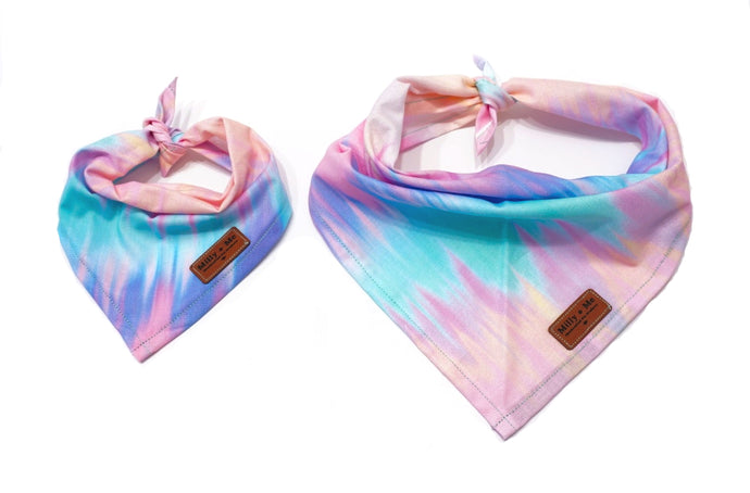 Pastel Rainbow Tie Dye - Pet Bandana