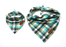 Load image into Gallery viewer, Sage Flannel Plaid - Pet Bandana
