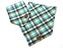 Load image into Gallery viewer, Sage Flannel Plaid - Pet Bandana
