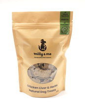 Load image into Gallery viewer, Chicken Liver &amp; Herbs Natural Dog Treats - WHEAT FREE
