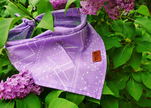 Load image into Gallery viewer, Lilac Geo Mountains - Pet Bandana

