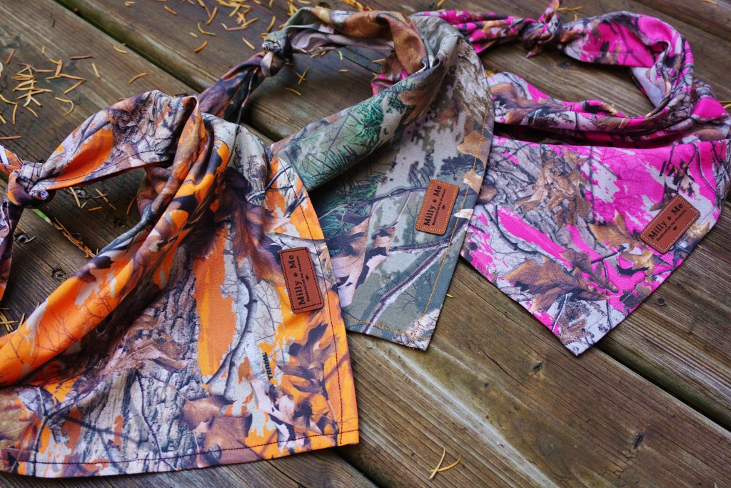 Pink camo dog bandana hotsell