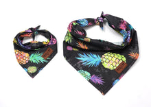 Load image into Gallery viewer, Neon Pineapples - Pet Bandana
